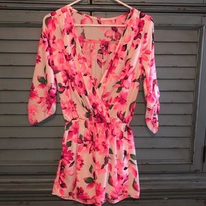Hot pink romper